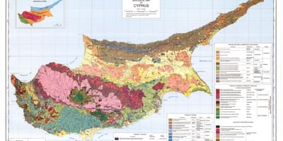 Kypros geografiske kart