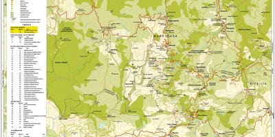 Kart av troodos-fjellene Kypros