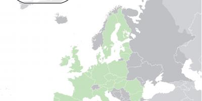Kart over europa som viser Kypros