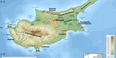 Kypros geografi kart